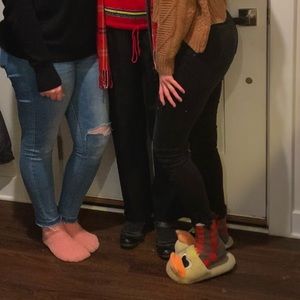 American Eagle black ripped jeggings